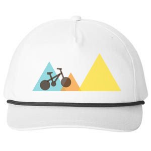 Bike Mountain Simple Logo Snapback Five-Panel Rope Hat