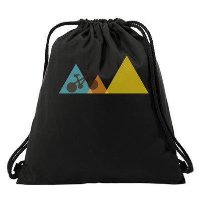 Bike Mountain Simple Logo Drawstring Bag