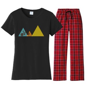 Bike Mountain Simple Logo Women's Flannel Pajama Set