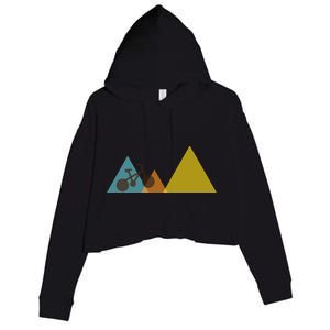 Bike Mountain Simple Logo Crop Fleece Hoodie