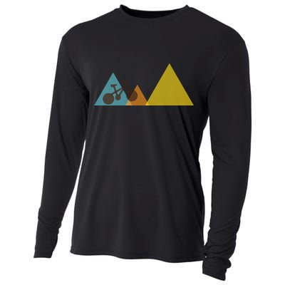 Bike Mountain Simple Logo Cooling Performance Long Sleeve Crew