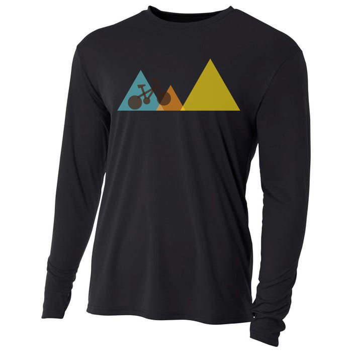 Bike Mountain Simple Logo Cooling Performance Long Sleeve Crew