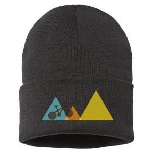 Bike Mountain Simple Logo Sustainable Knit Beanie