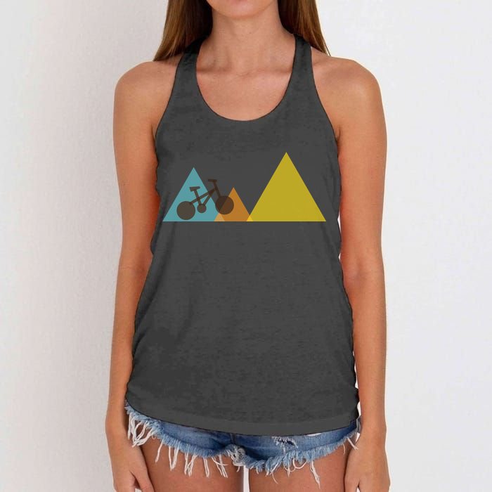 Bike Mountain Simple Logo Women's Knotted Racerback Tank