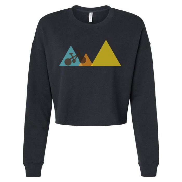 Bike Mountain Simple Logo Cropped Pullover Crew