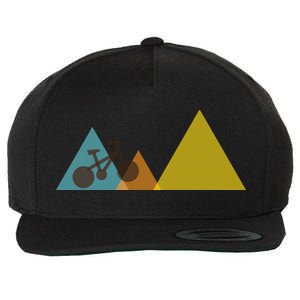 Bike Mountain Simple Logo Wool Snapback Cap