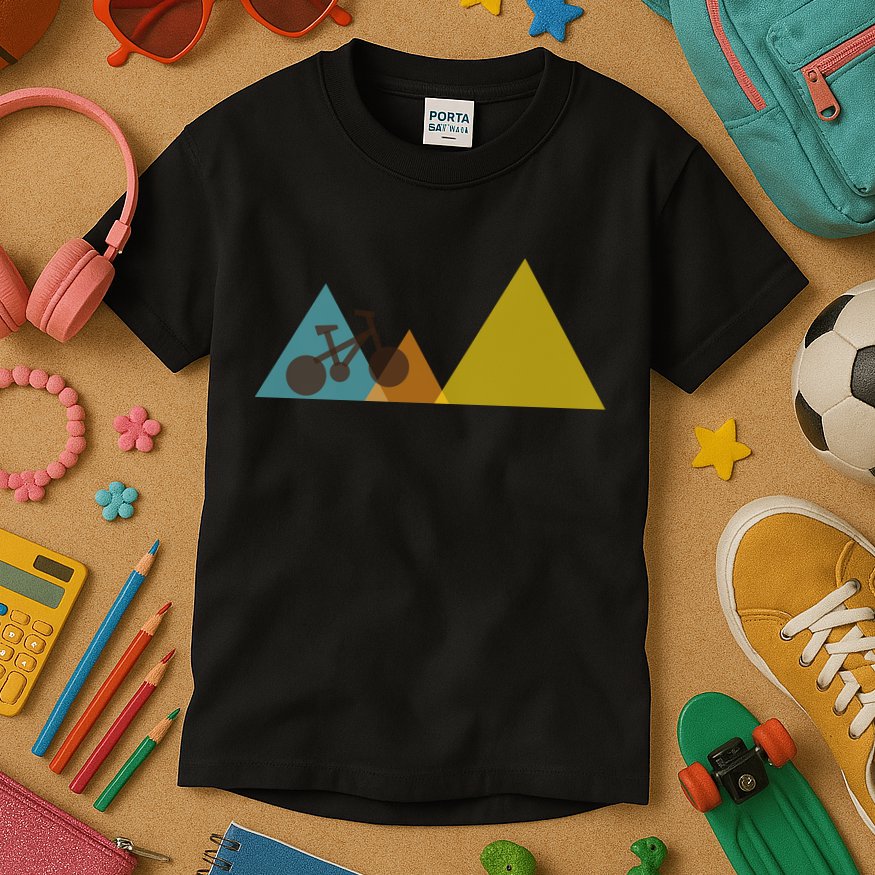 Bike Mountain Simple Logo Kids T-Shirt