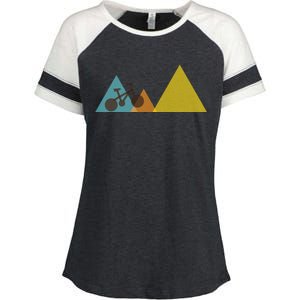 Bike Mountain Simple Logo Enza Ladies Jersey Colorblock Tee