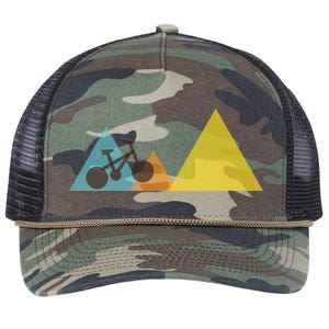 Bike Mountain Simple Logo Retro Rope Trucker Hat Cap