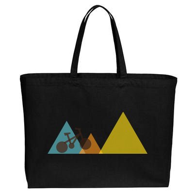 Bike Mountain Simple Logo Cotton Canvas Jumbo Tote