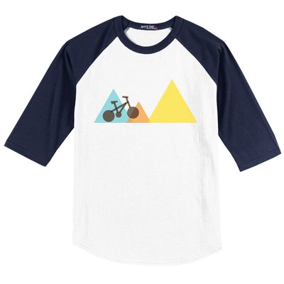 Bike Mountain Simple Logo Baseball Sleeve Shirt