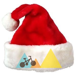 Bike Mountain Simple Logo Premium Christmas Santa Hat