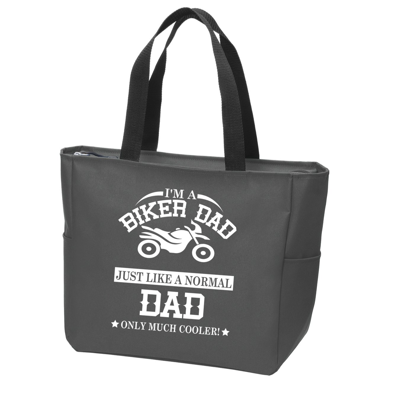Biker Dad Zip Tote Bag