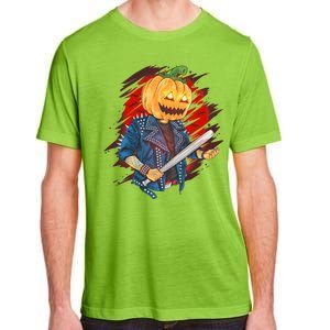 Biker Pumpkin Cool Halloween Adult ChromaSoft Performance T-Shirt