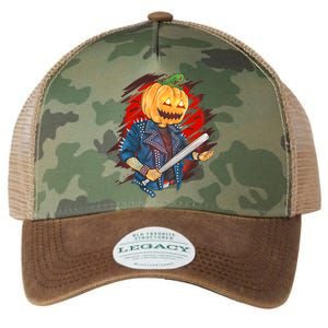 Biker Pumpkin Cool Halloween Legacy Tie Dye Trucker Hat