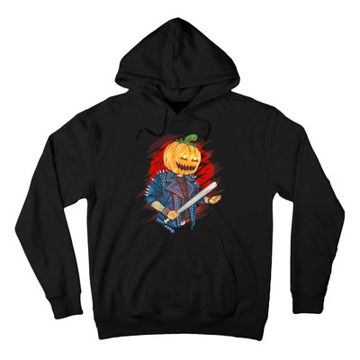 Biker Pumpkin Cool Halloween Hoodie