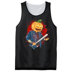 Biker Pumpkin Cool Halloween Mesh Reversible Basketball Jersey Tank