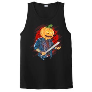 Biker Pumpkin Cool Halloween PosiCharge Competitor Tank