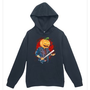 Biker Pumpkin Cool Halloween Urban Pullover Hoodie