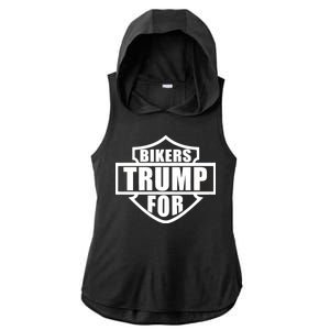 Bikers For Trump Ladies PosiCharge Tri-Blend Wicking Draft Hoodie Tank