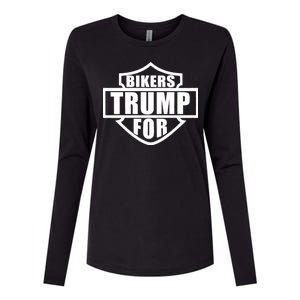 Bikers For Trump Womens Cotton Relaxed Long Sleeve T-Shirt