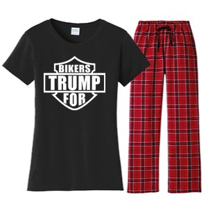 Bikers For Trump Women's Flannel Pajama Set