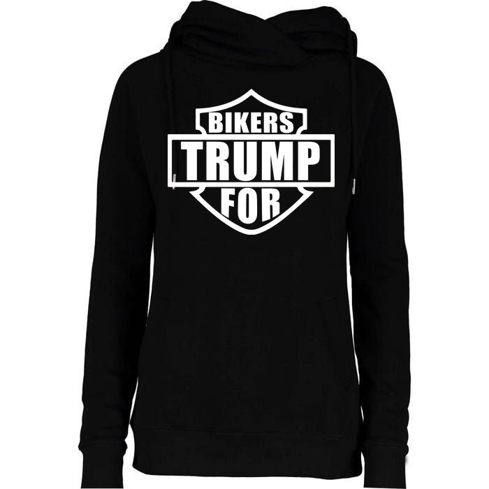 Bikers For Trump Womens Funnel Neck Pullover Hood