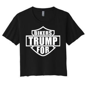 Bikers For Trump Women's Crop Top Tee