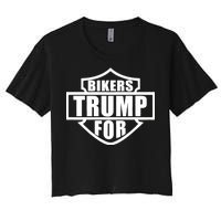 Bikers For Trump Women's Crop Top Tee