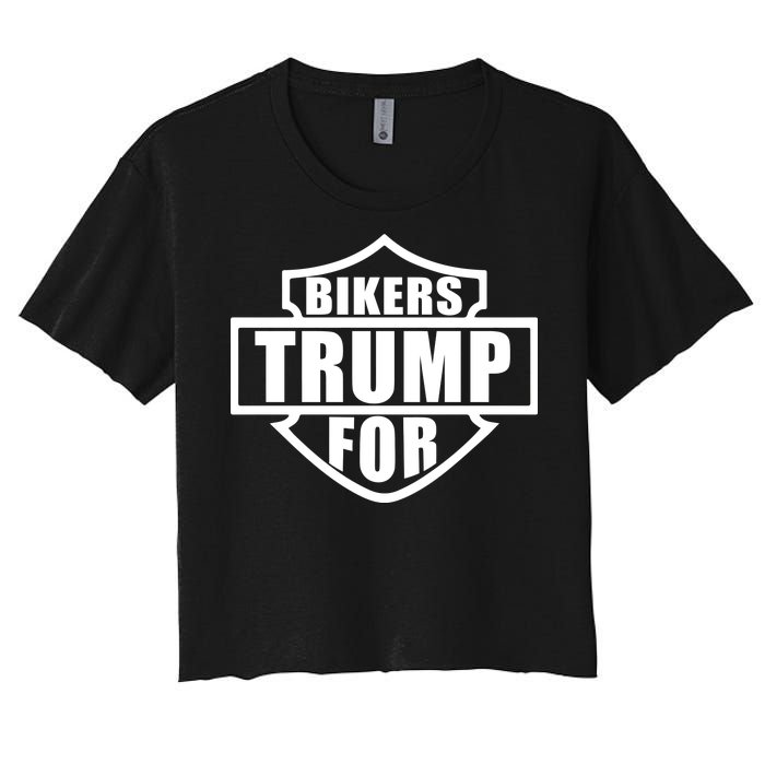 Bikers For Trump Women's Crop Top Tee