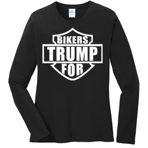 Bikers For Trump Ladies Long Sleeve Shirt