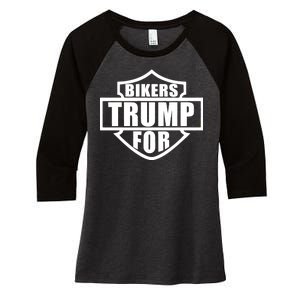 Bikers For Trump Women's Tri-Blend 3/4-Sleeve Raglan Shirt