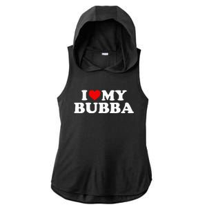 Bubba I Love My Bubba Ladies PosiCharge Tri-Blend Wicking Draft Hoodie Tank