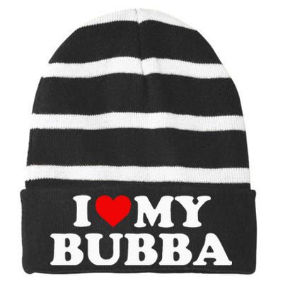 Bubba I Love My Bubba Striped Beanie with Solid Band