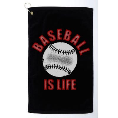 Baseball Is Life Platinum Collection Golf Towel