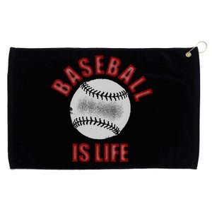 Baseball Is Life Grommeted Golf Towel