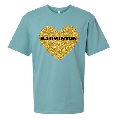 Badminton I Love Badminton Gift Sueded Cloud Jersey T-Shirt