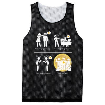 Bitcoin Ignore Laugh Fight And Win! Mesh Reversible Basketball Jersey Tank