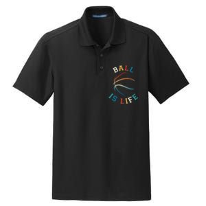 Ball Is Life Basketball Bball Lover Gift Dry Zone Grid Polo