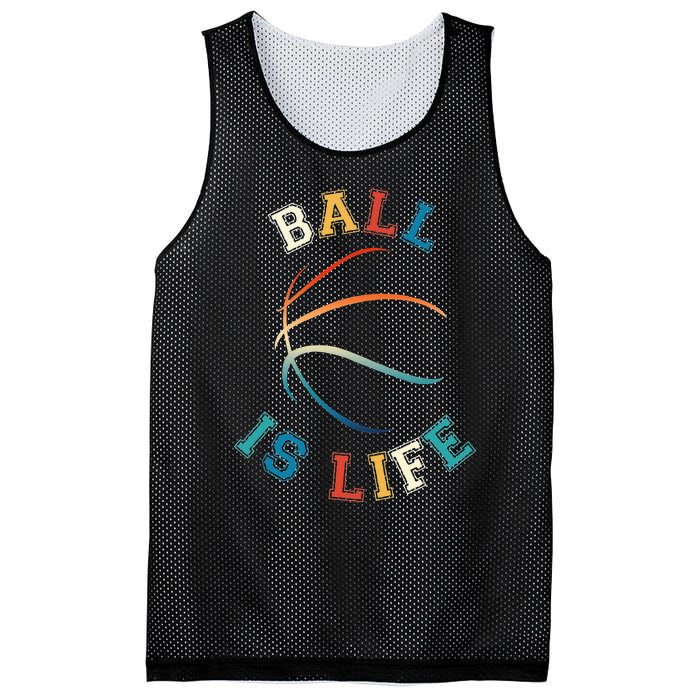 Ball Is Life Basketball Bball Lover Gift Mesh Reversible Basketball Jersey Tank