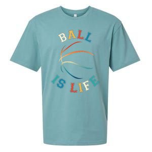 Ball Is Life Basketball Bball Lover Gift Sueded Cloud Jersey T-Shirt