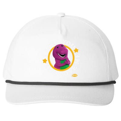 Barney I Love You You Love Me Song Purple Dinosaur Snapback Five-Panel Rope Hat