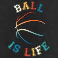 Ball Is Life Basketball Bball Lover Gift 7 Panel Mesh Trucker Snapback Hat