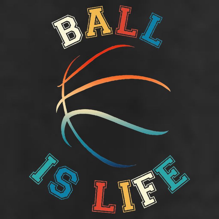 Ball Is Life Basketball Bball Lover Gift 7 Panel Mesh Trucker Snapback Hat