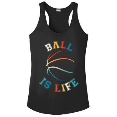 Ball Is Life Basketball Bball Lover Gift Ladies PosiCharge Competitor Racerback Tank