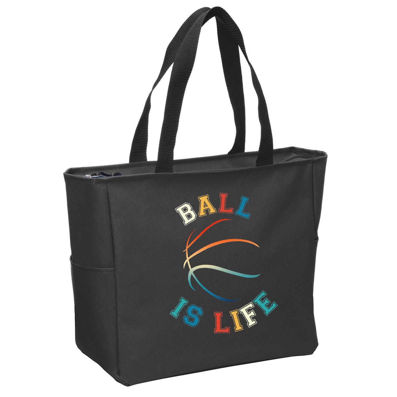 Ball Is Life Basketball Bball Lover Gift Zip Tote Bag
