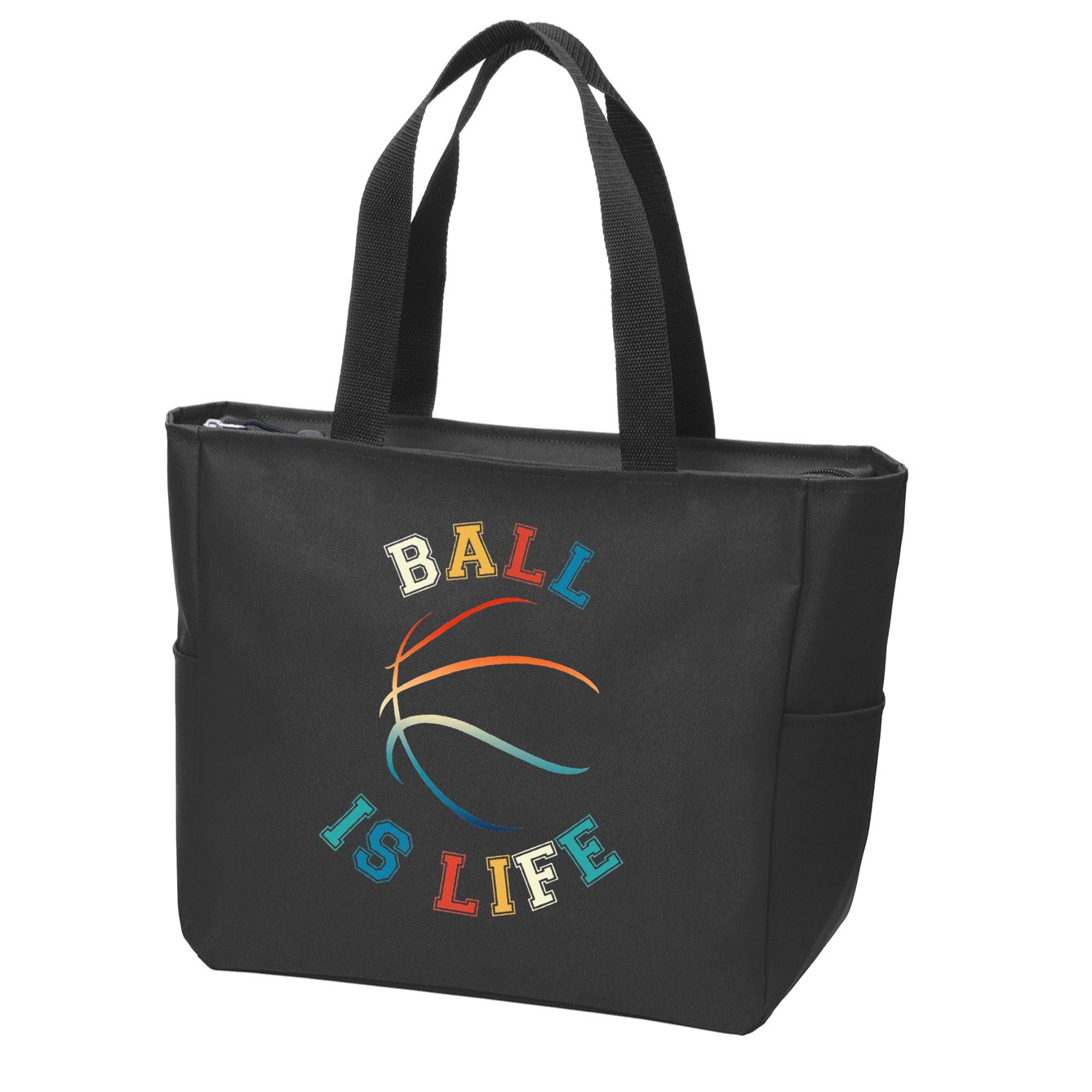 Ball Is Life Basketball Bball Lover Gift Zip Tote Bag