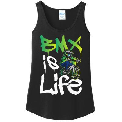 Bmx Is Life Cyclist Road Racing Freestyle Bike Rider Ladies Essential Tank