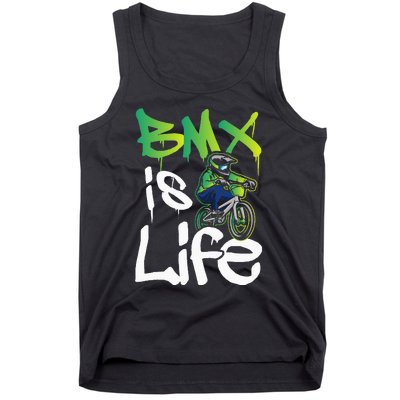 Bmx Is Life Cyclist Road Racing Freestyle Bike Rider Tank Top