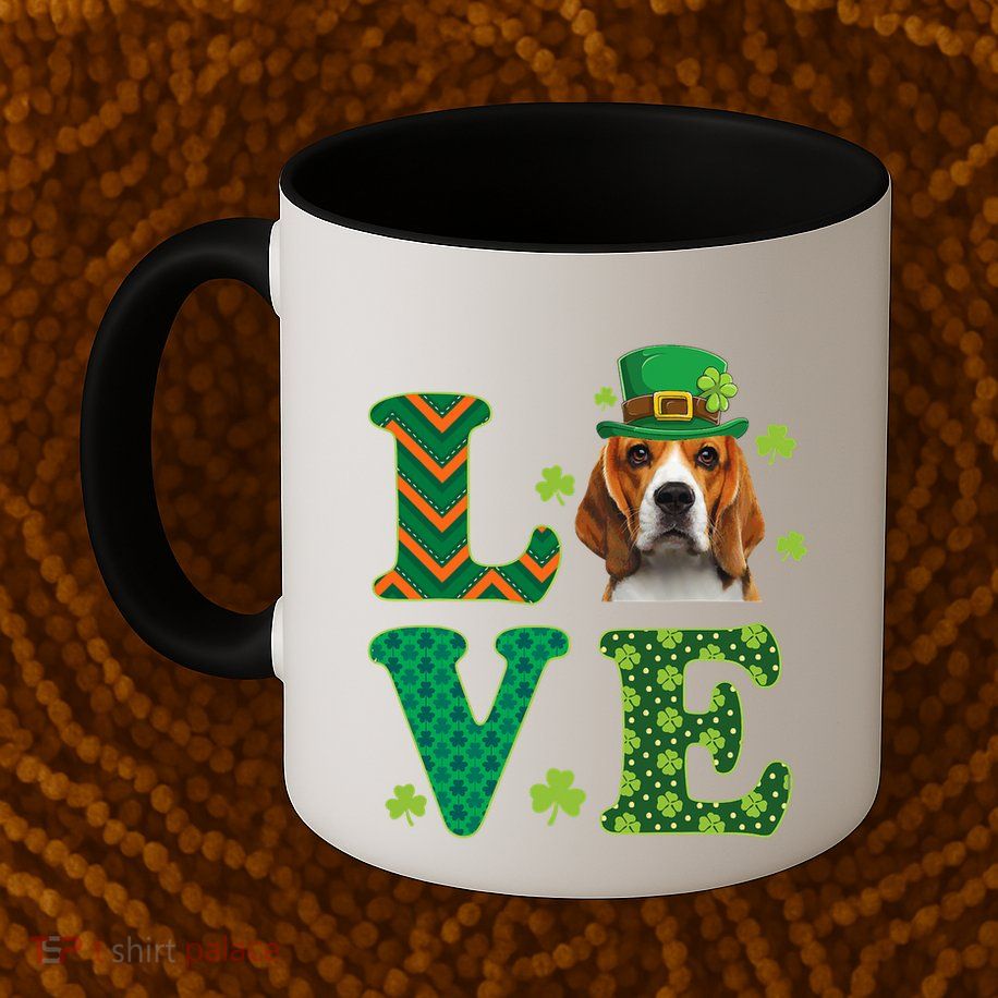 Beagle I Love My Beagle St Patricks Day Funny Dog Lover Mug